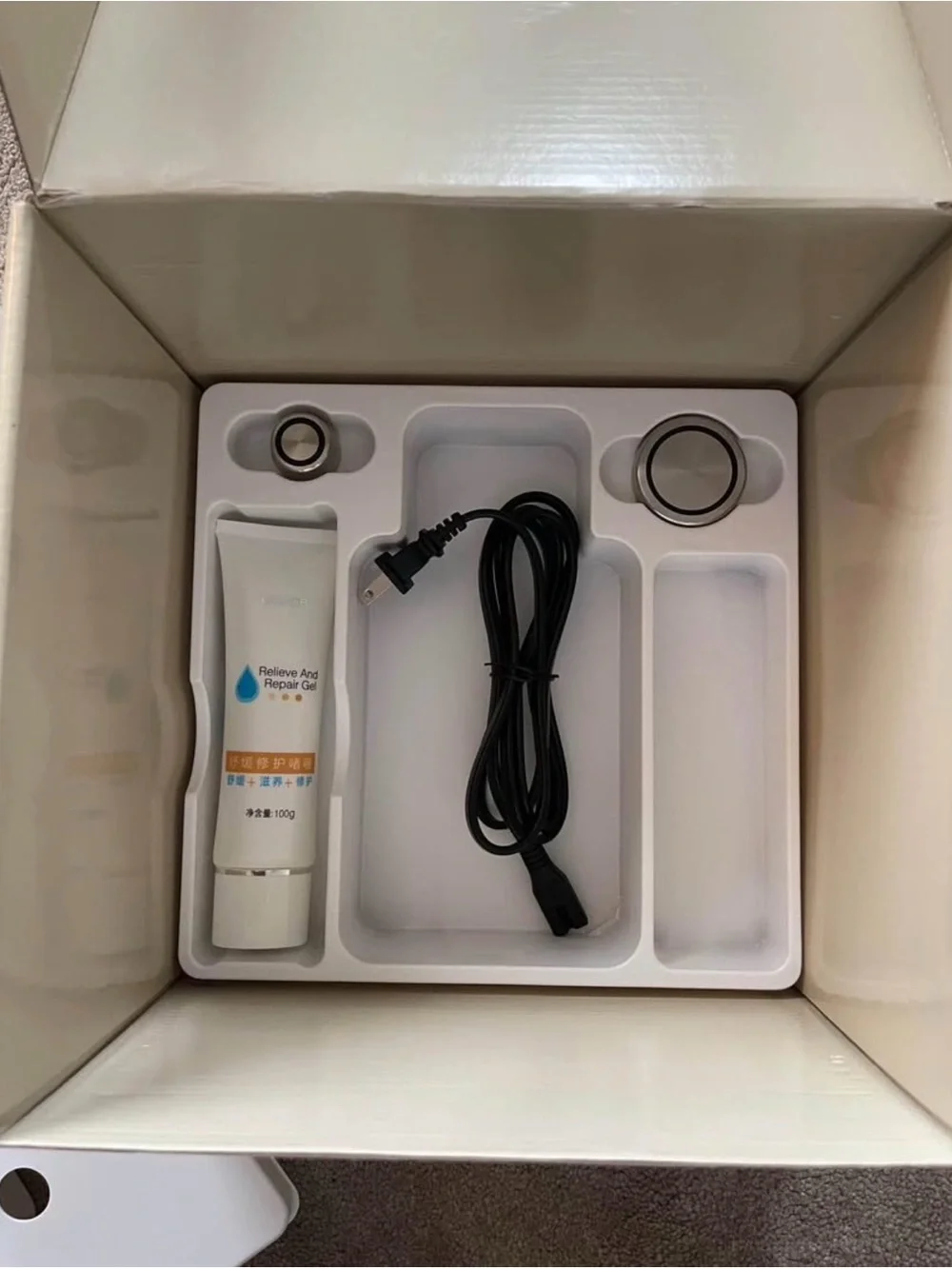 White & Black RF Beauty Instrument - Facial Skincare Device